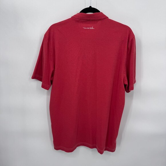 Travis Mathew Golf Polo Shirt Mens‎ Large Red Pima Cotton Polyester Blend - Picture 5 of 7